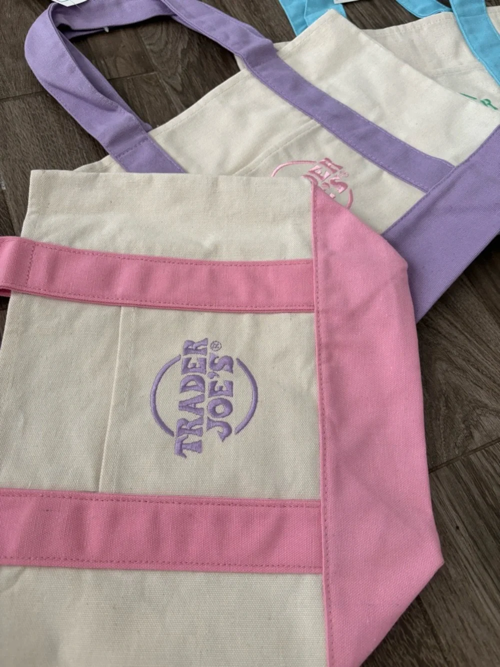 NWT TRADER JOE’S Mini Tote in Pink, Lavender, Blue, or Green - Everyday Carry